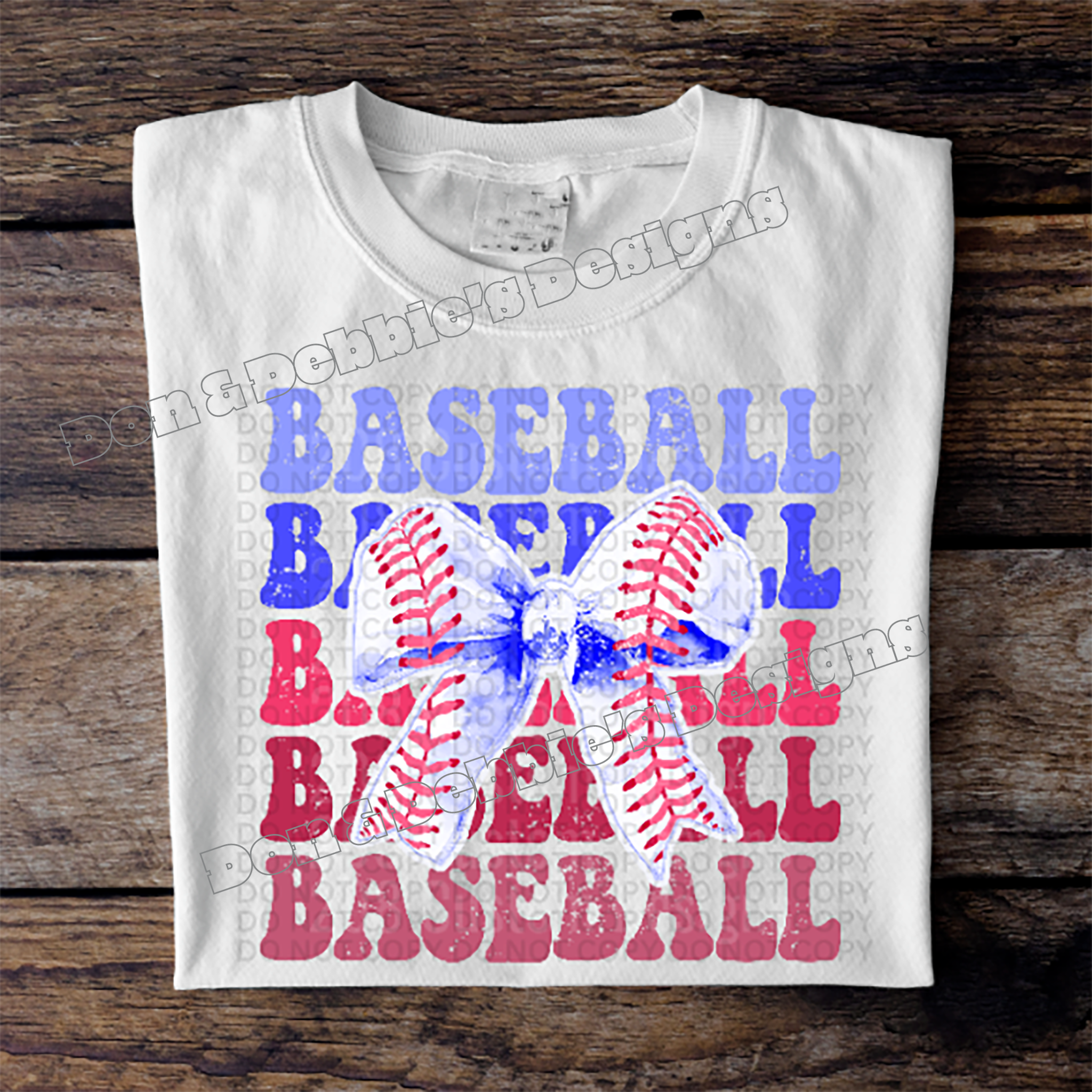 Red, White & Baseball DTF Tee ⚾🎀