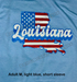 Red, White & Bayou Louisiana Tee – Adult M (Light Blue) ⚜️❤️