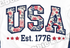 USA Est. 1776 Patriotic Floral T-Shirt