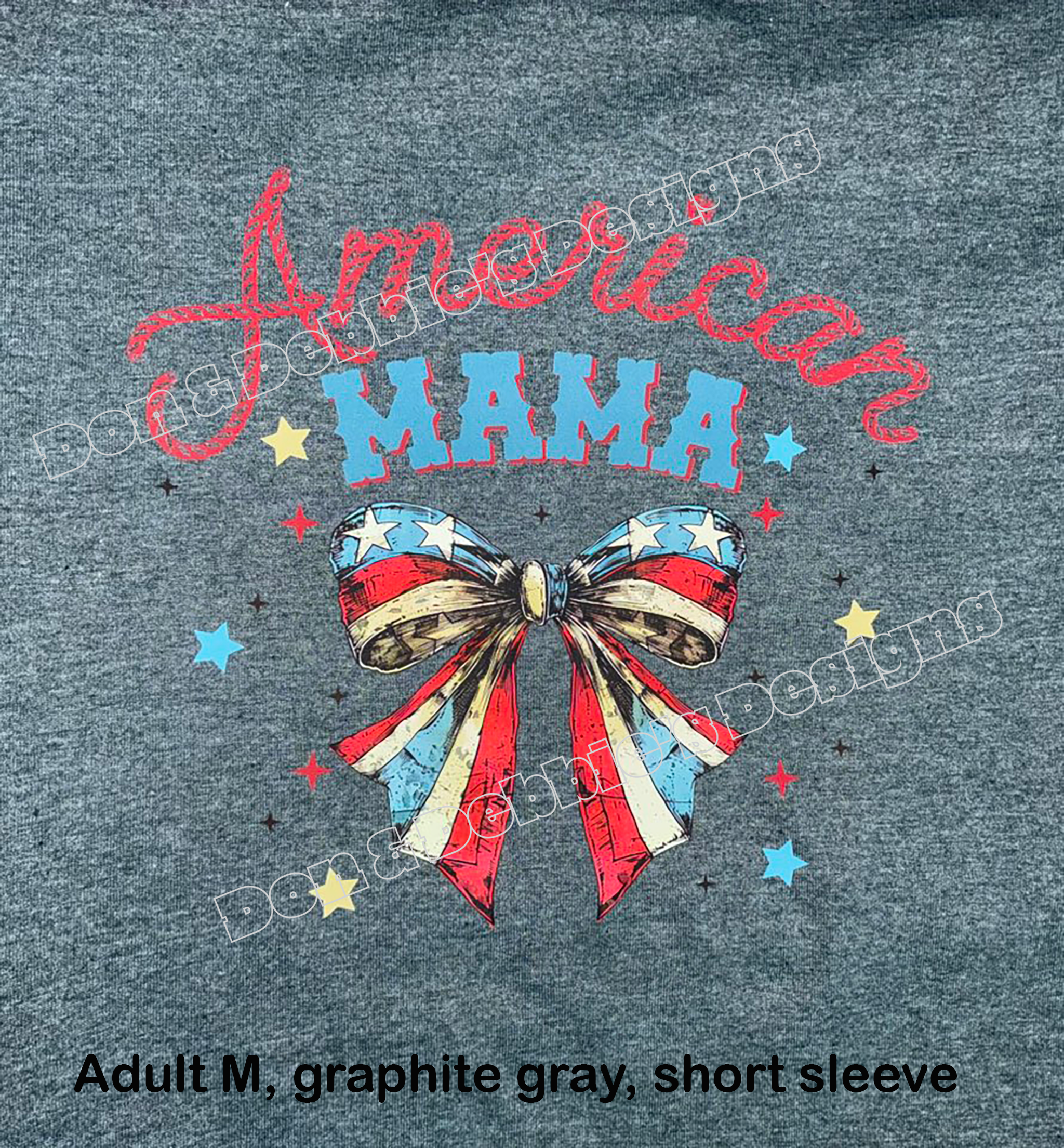 🎀 American Mama Tee – Unisex Gildan in Graphite Gray (M) ✨