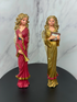 ✨ Vintage Angel Figurine Set – Elegant Musical Angels in Red & Gold Robes 🎺🎶 (c. 1990s)