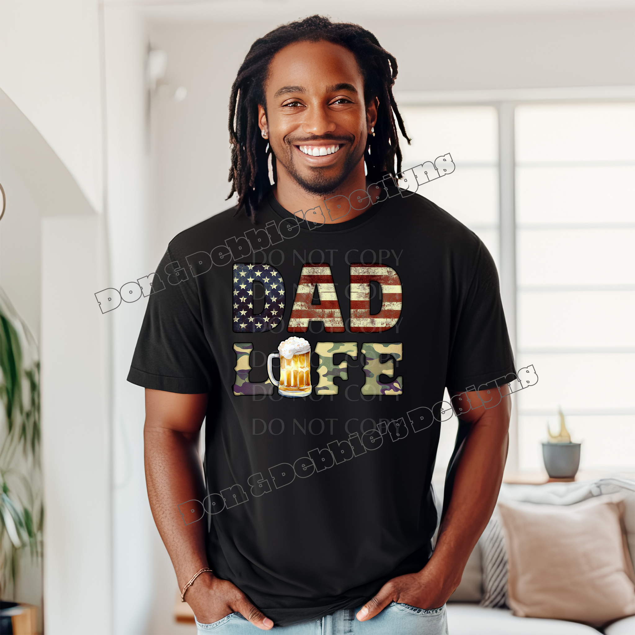🍺 Dad Life USA Camo Beer T-Shirt