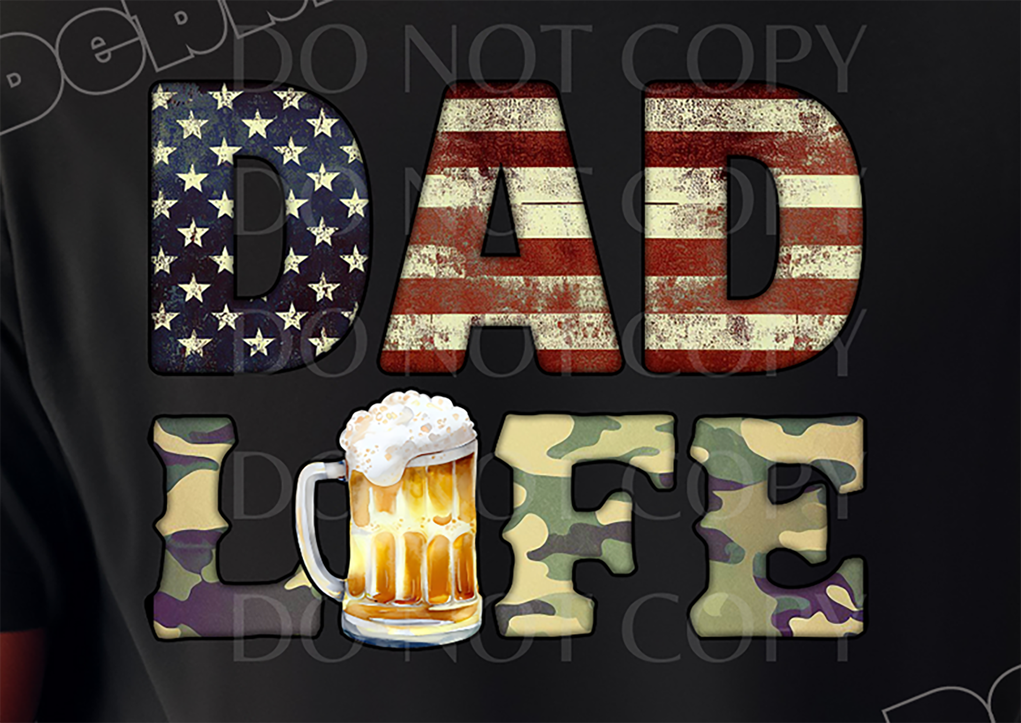 🍺 Dad Life USA Camo Beer T-Shirt