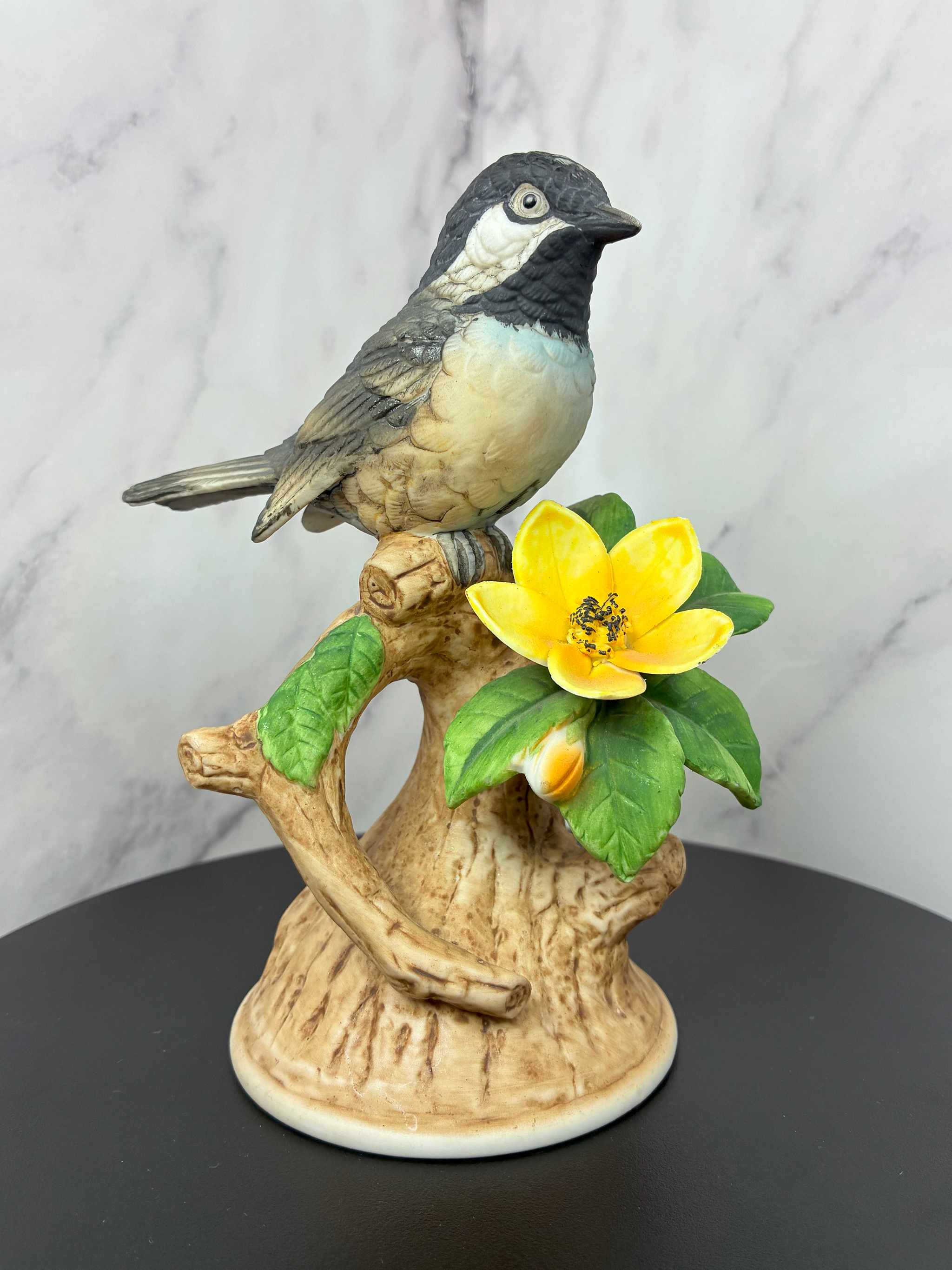 🐦 Vintage Andrea by Sadek "Black-Capped Chickadee" Figurine (c. 1980s) 🌼