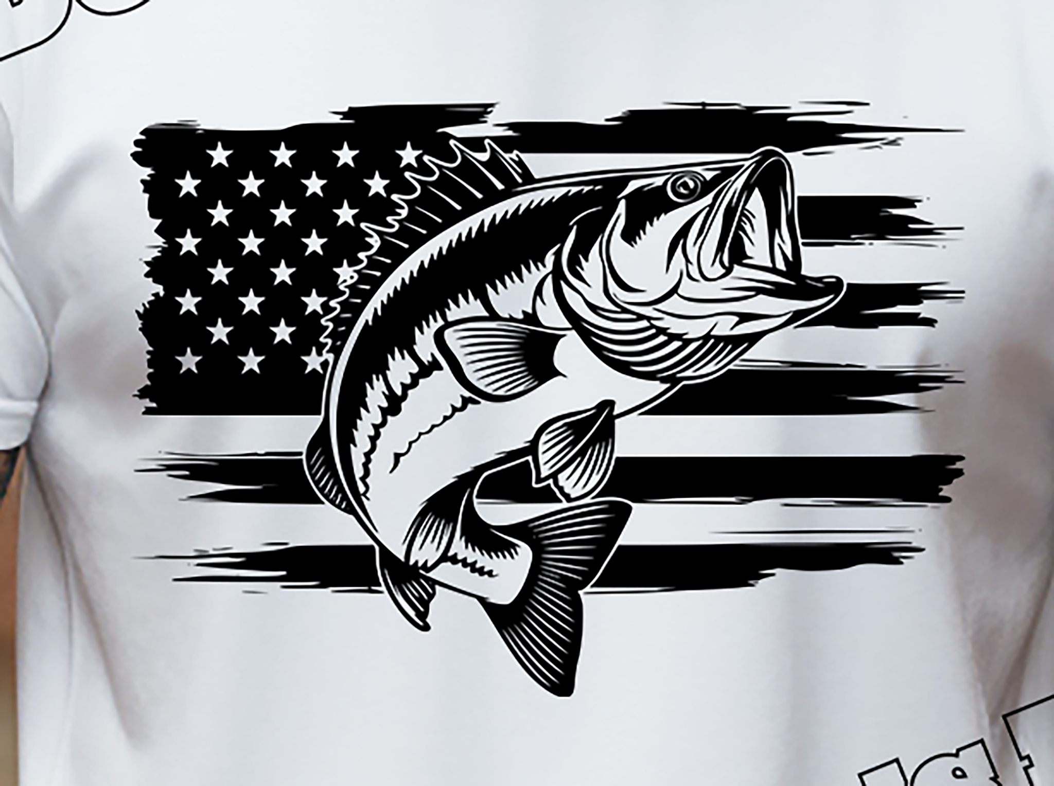 🎣 American Bass Flag T-Shirt 🐟