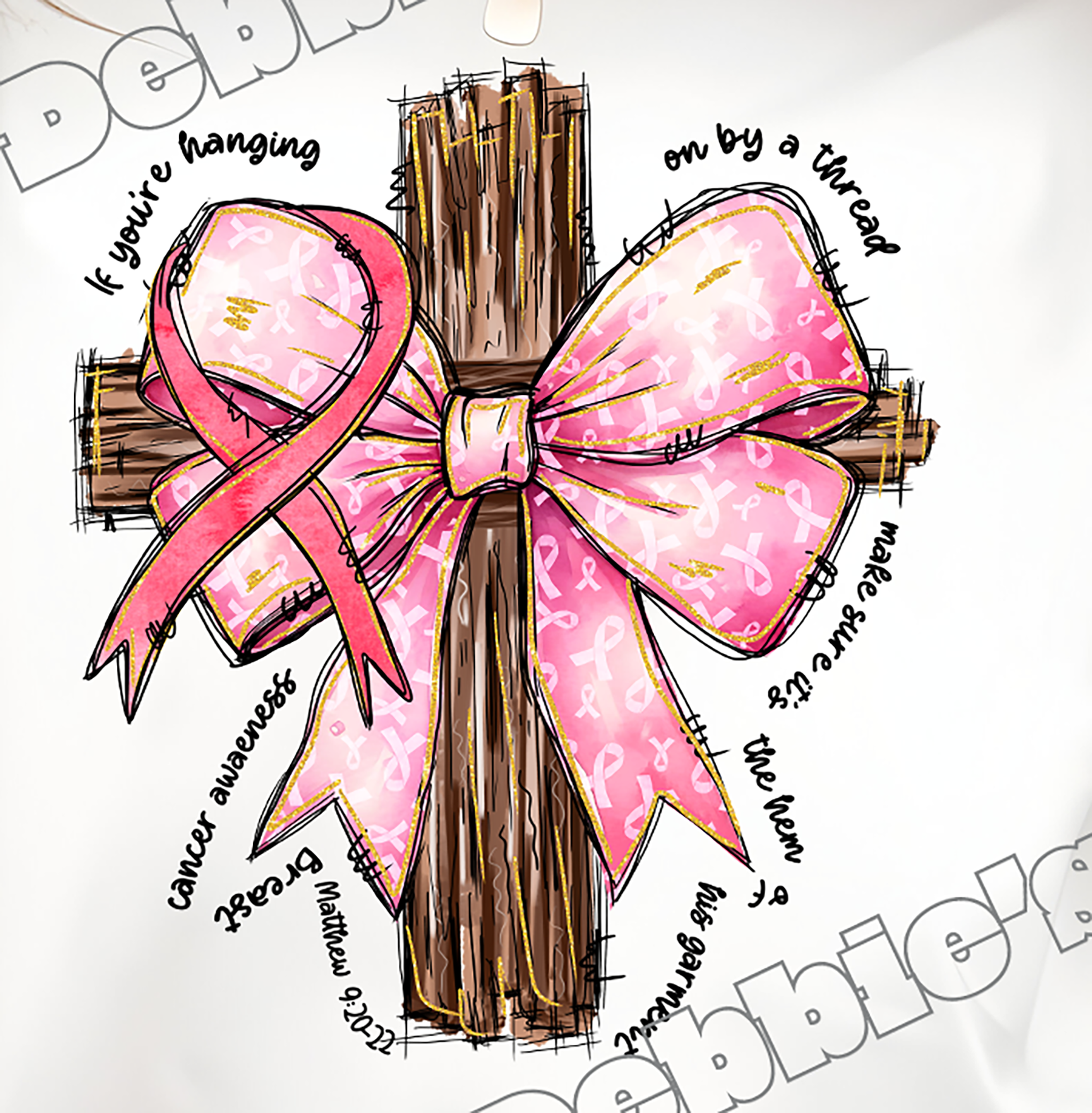 ✝️ Breast Cancer Awareness Cross T-Shirt 🎀