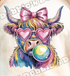 🐮 Bubble Gum Highland Cow Tee 🐮