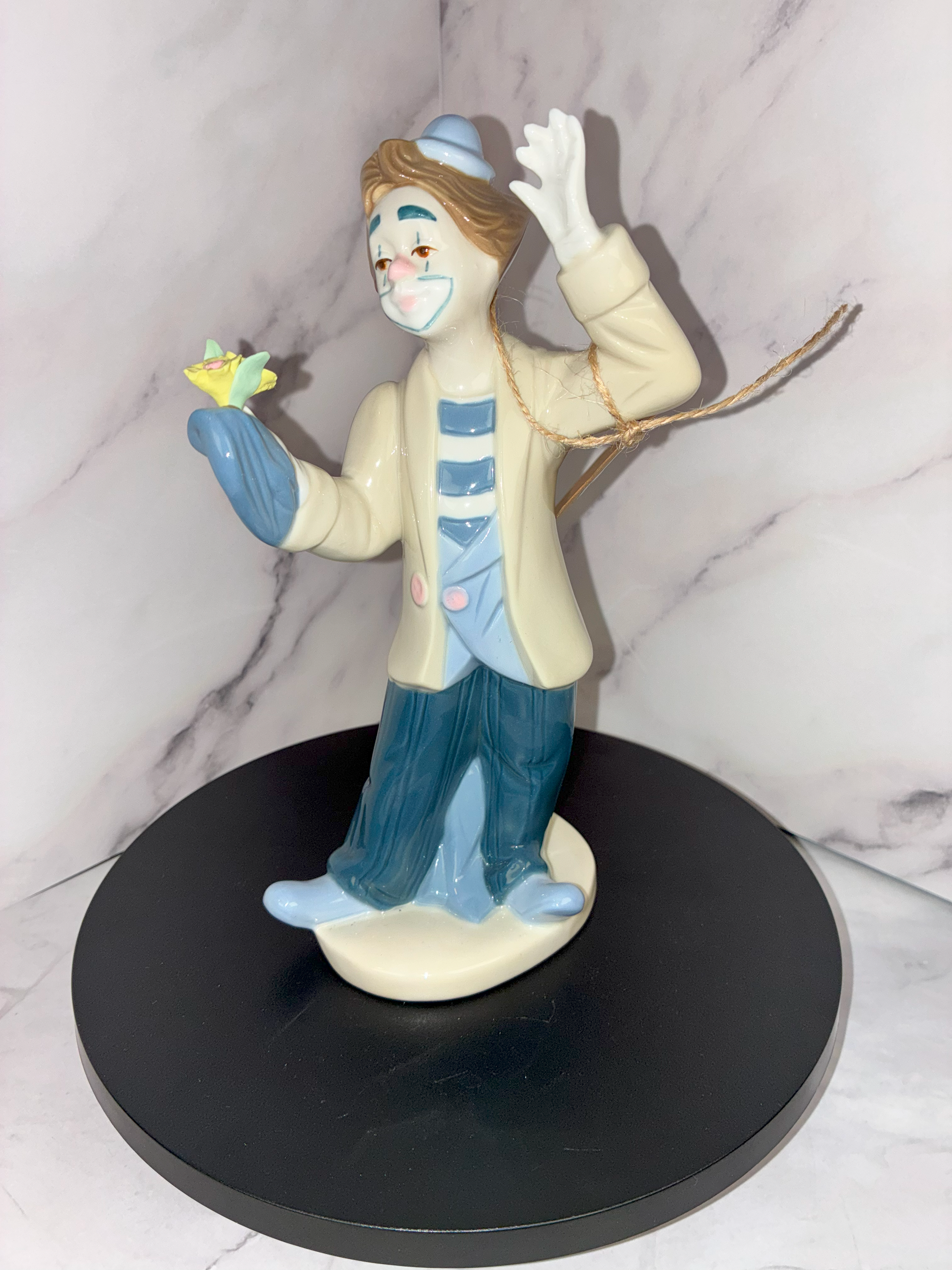 Cheerful Clown with Butterfly – Vintage Porcelain Figurine (1993)