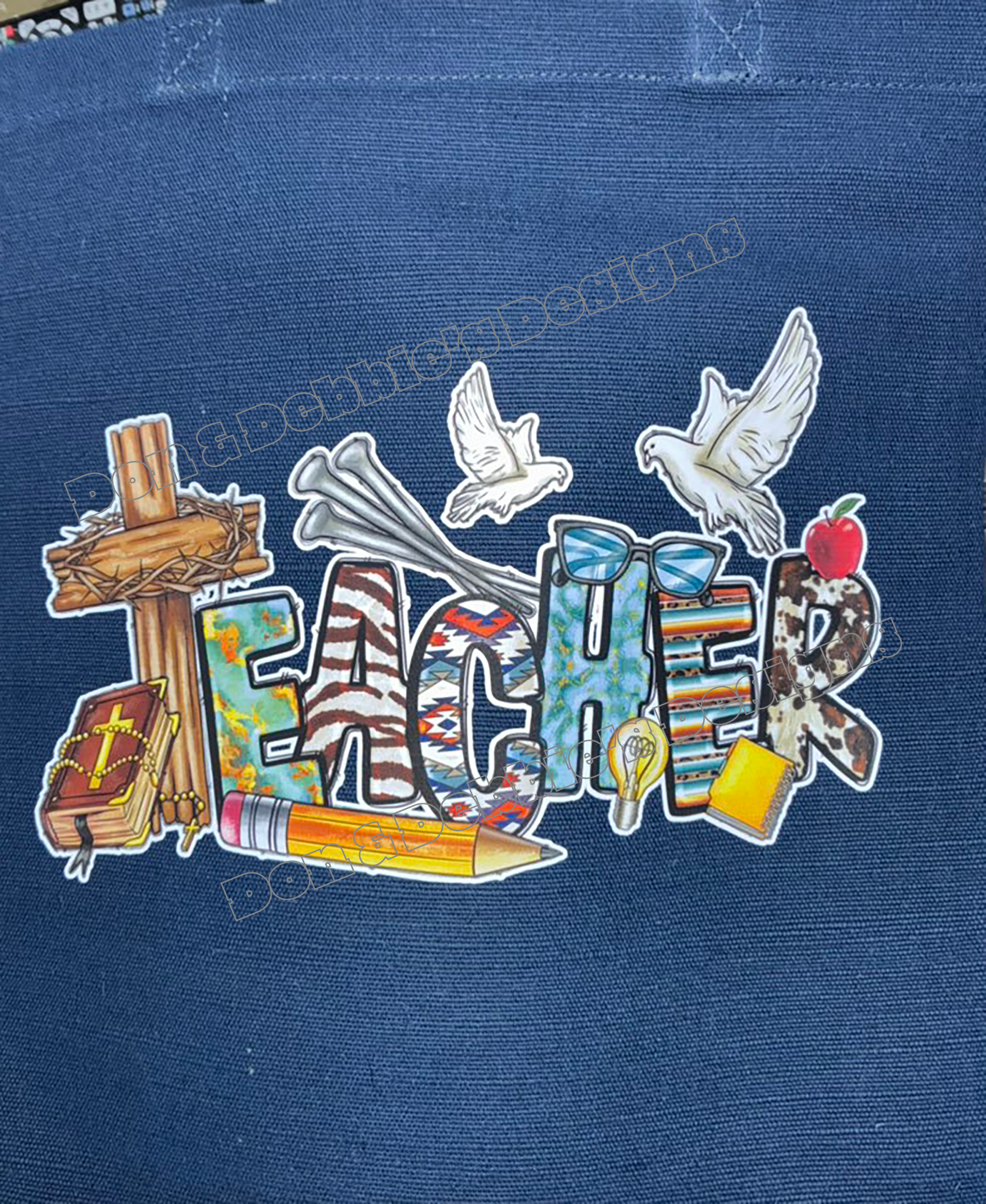 ✝️📚 Faith-Filled Teacher Tote Bag