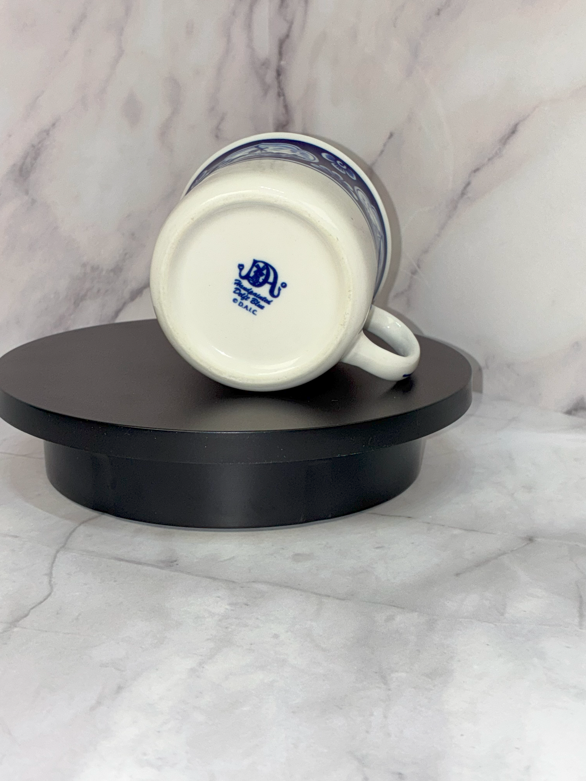 ☕ Vintage 1970s Delft Blue Coffee Cup – Royal Sphinx Maastricht by Boch