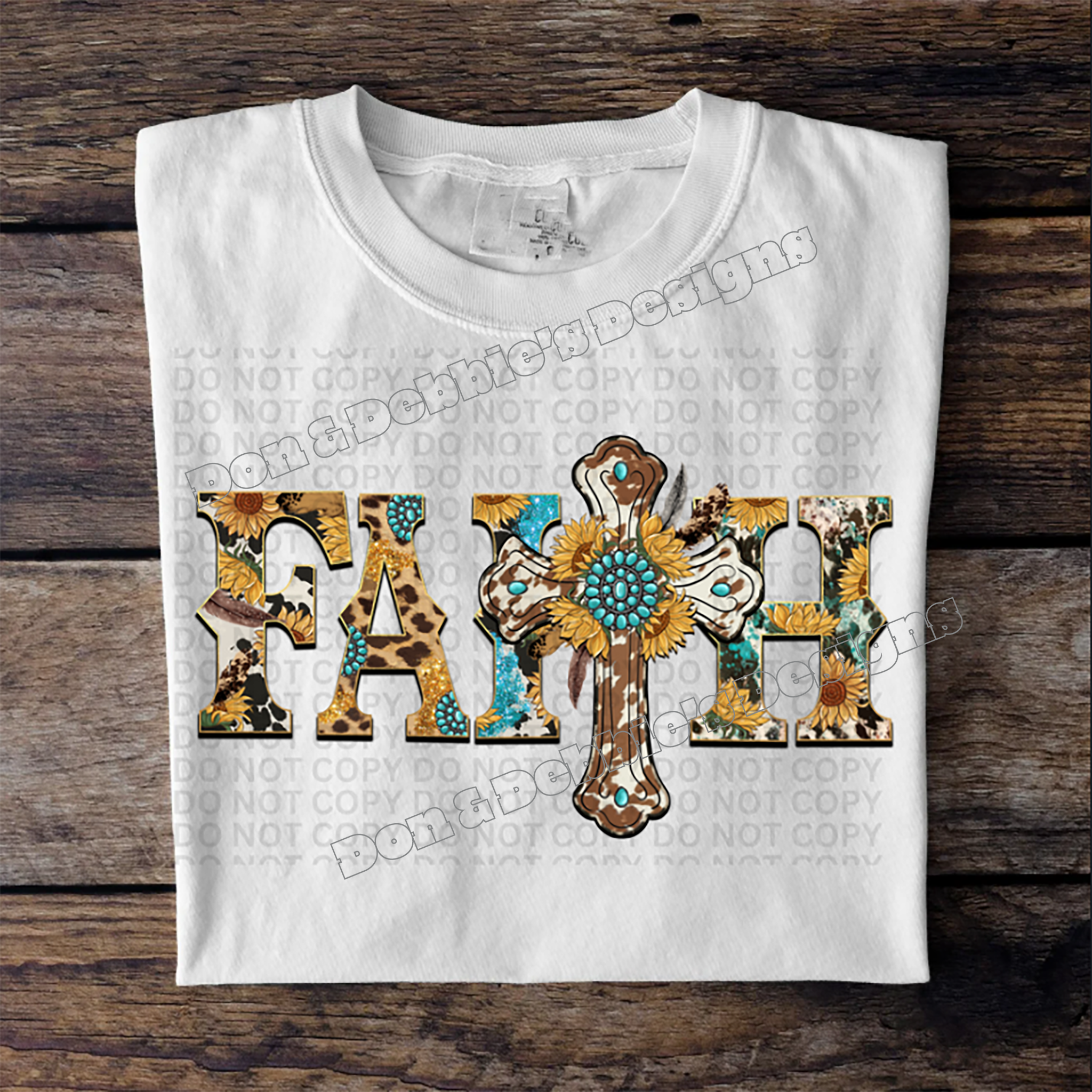 🌻 FAITH Sunflower & Cross Tee 🌻