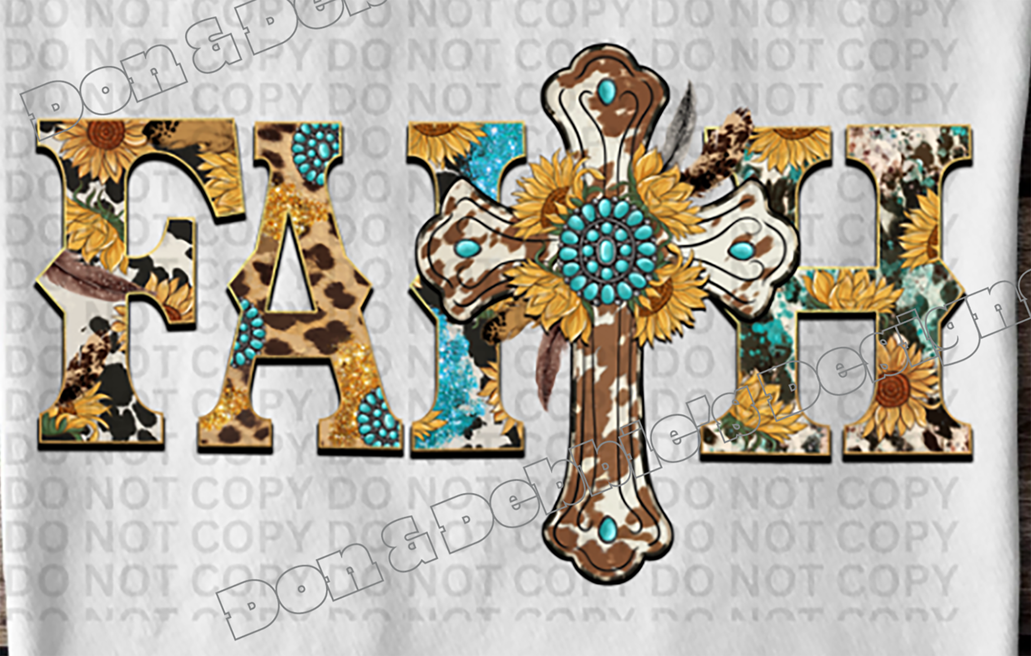 🌻 FAITH Sunflower & Cross Tee 🌻