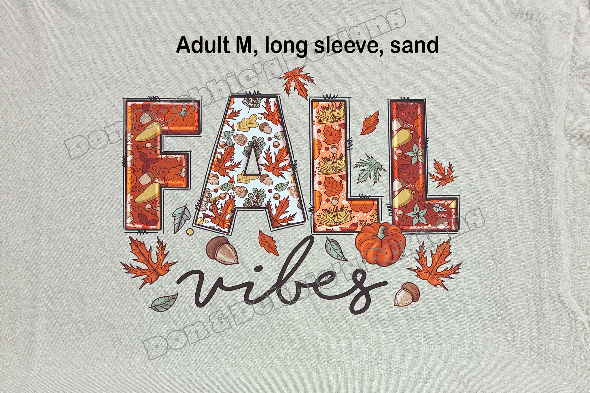 🍂 Fall Vibes DTF Tee (SIZE M, long sleeve)🍁