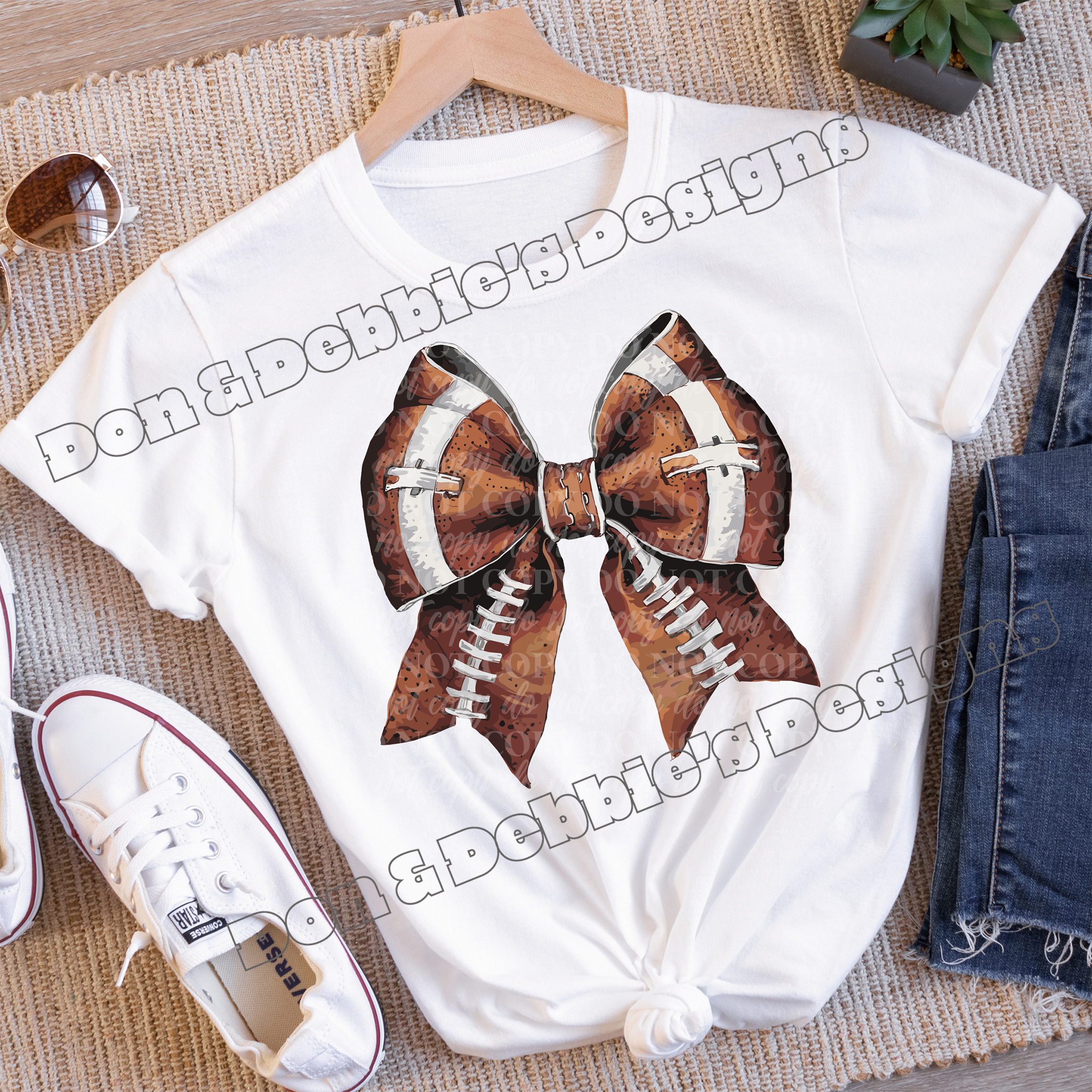 🏈🎀 Football Bow Graphic Tee🎀🏈