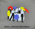 ☂️ “Friends Umbrella Couch” Tee , Adult Large, charcoal🛋️