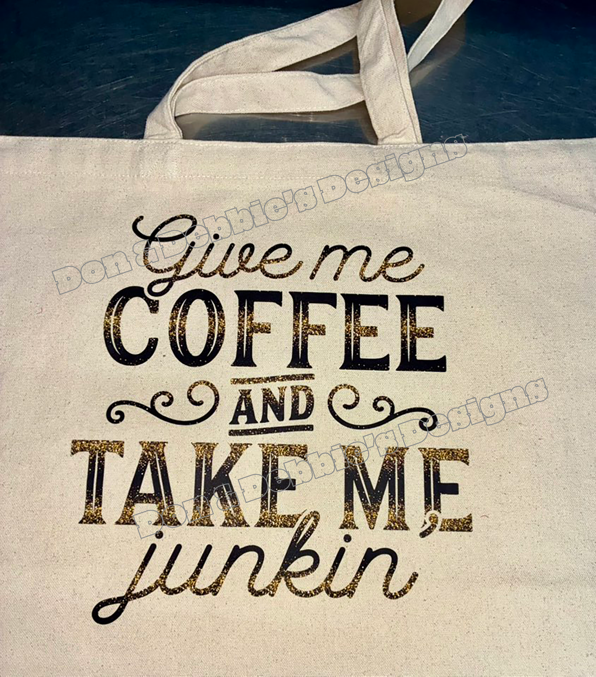 ☕🛍️ Coffee & Junkin’ Jumbo Tote Bag