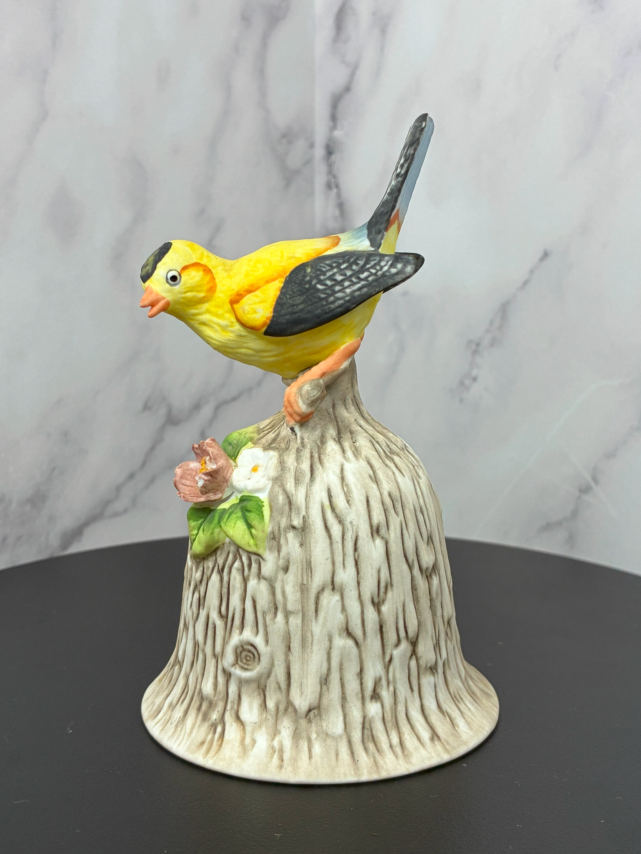 🌼 Vintage Towle Goldfinch Porcelain Bell (1980s) 🌼