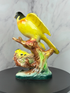 🐦 Vintage Ucagco Goldfinch Bird Figurine with Nest (Circa 1950s) 🐣