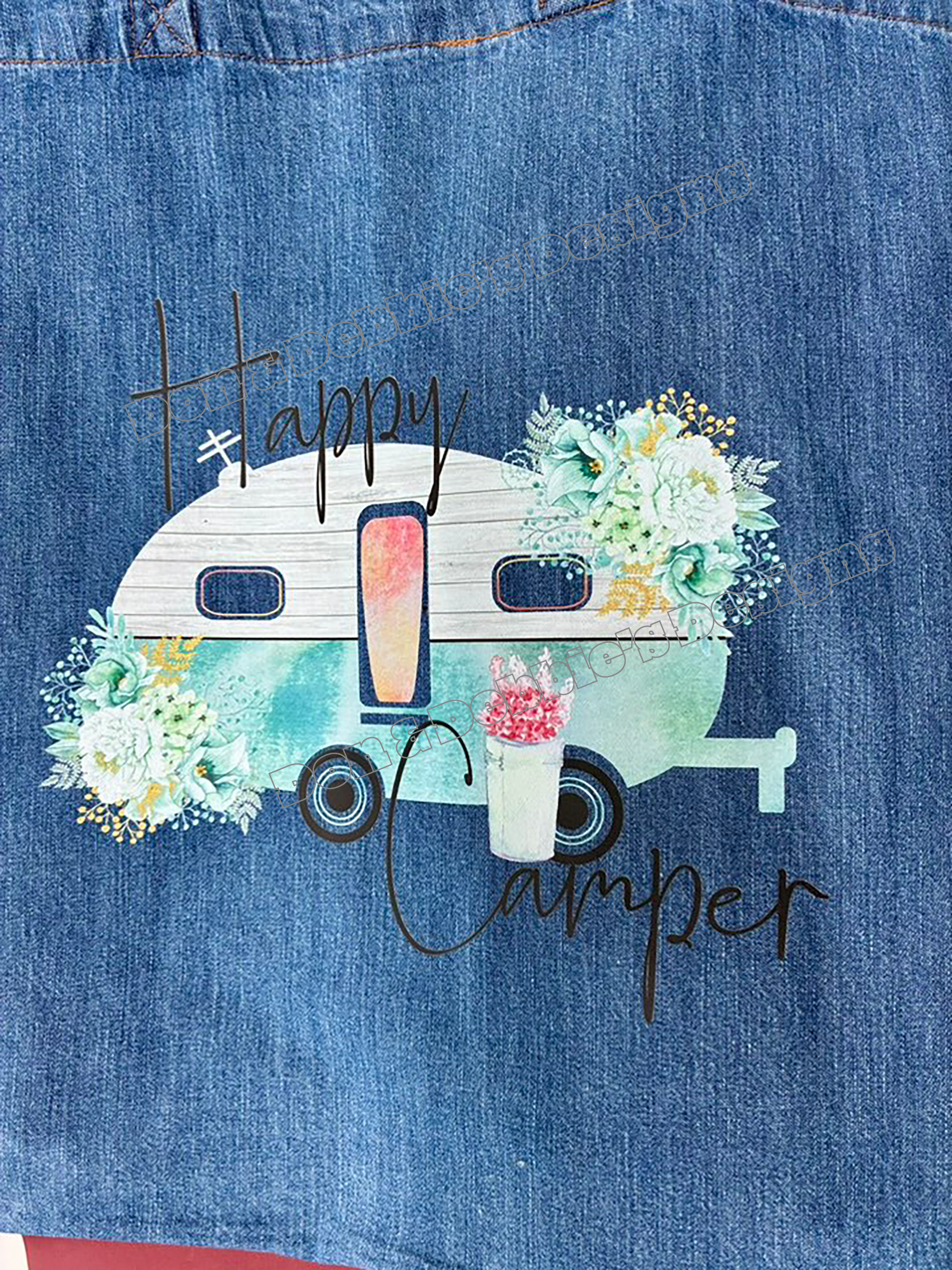 🚐🌸 Happy Camper Tote Bag