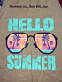 🌞 “Hello Summer” Sunglasses Tank Top – Women's Cut, Size XXL (Tan) 😎