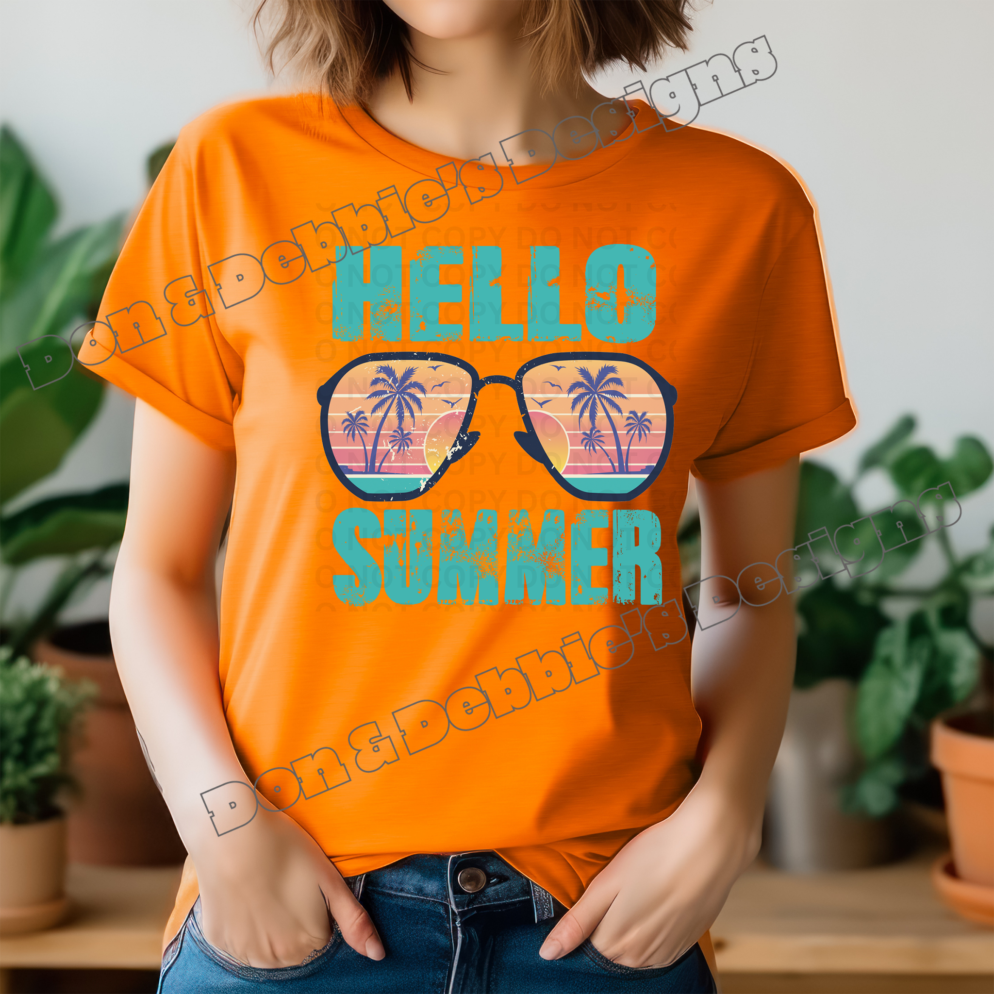🌴 Hello Summer Sunglasses Tee☀️