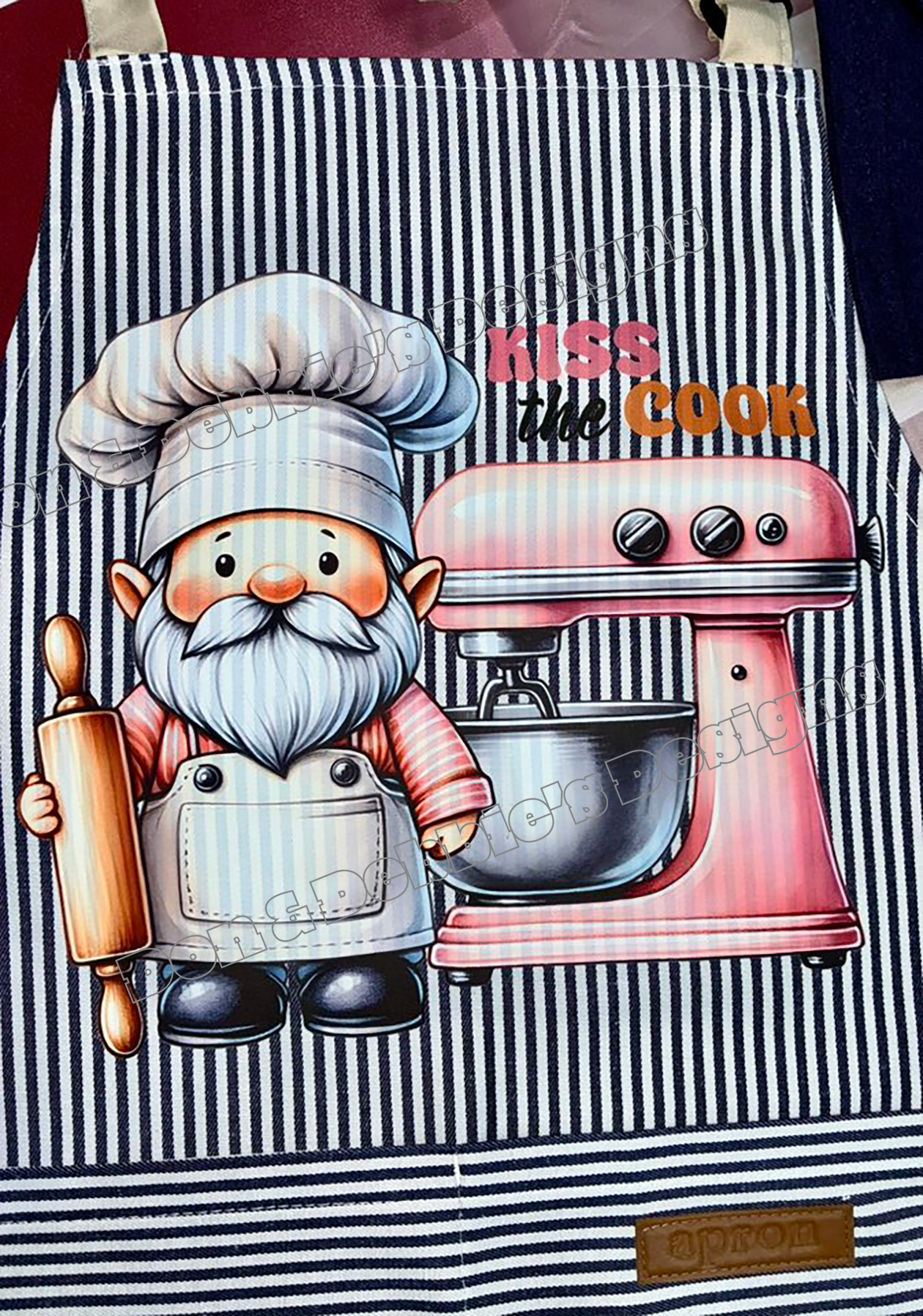 🍪 "Kiss the Cook" Gnome Apron