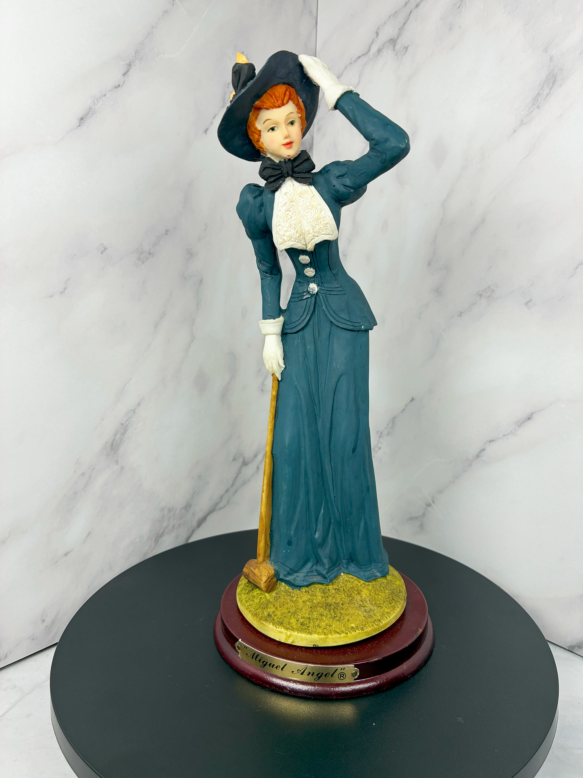 🎩 Vintage Miguel Angel Lady Figurine (c. 1980s) 🌹