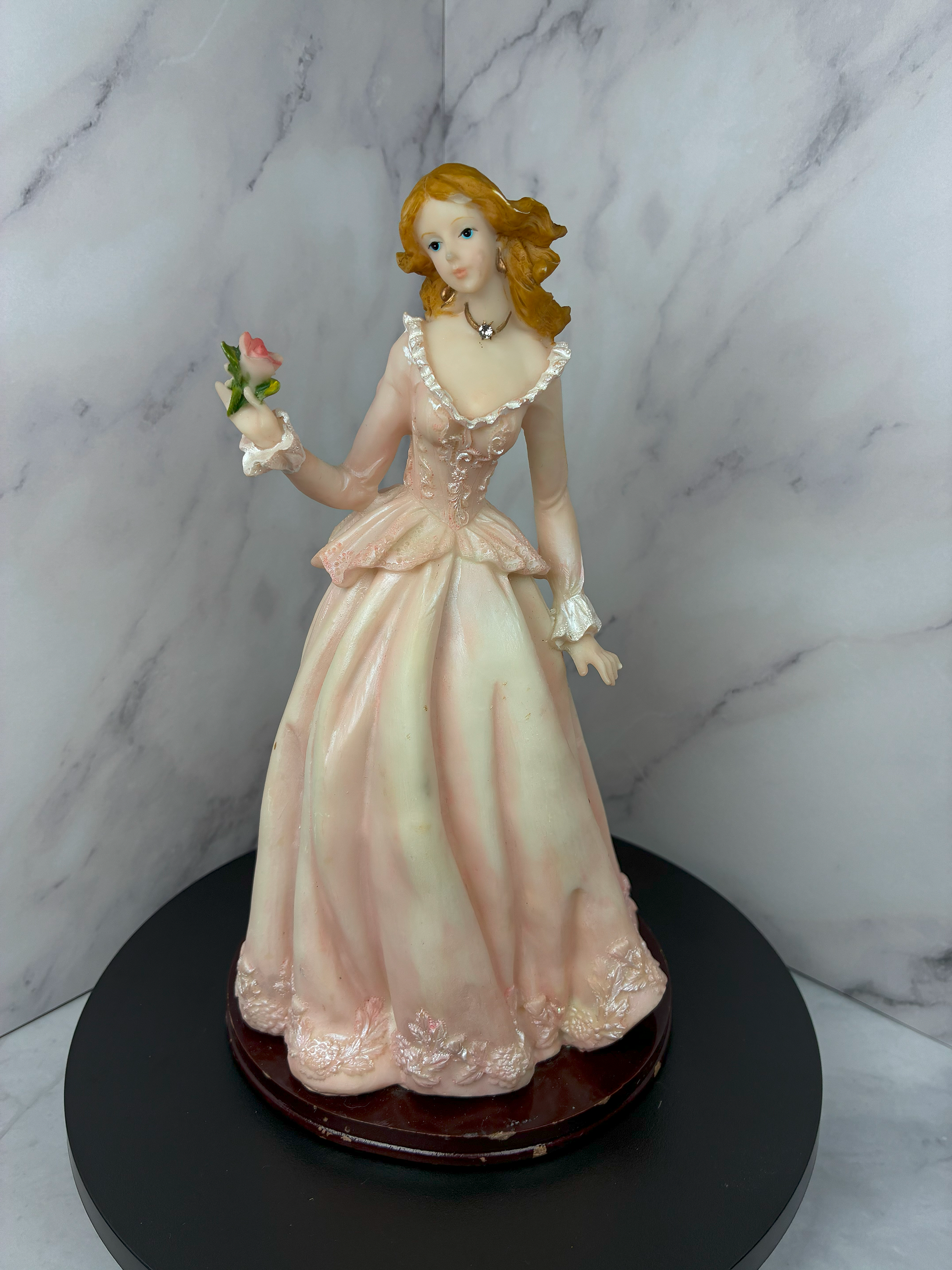 🌸 Vintage Elegant Lady in Pink Gown Figurine (c. 1980s) 💕