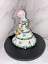 🌸 Southern Belle Lady Figurine – Vintage Porcelain with Gold Trim