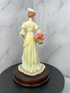 💛 Vintage Da Vinci Collection Lady in Yellow Dress with Flower Basket Figurine (c. 1980s) 🌸