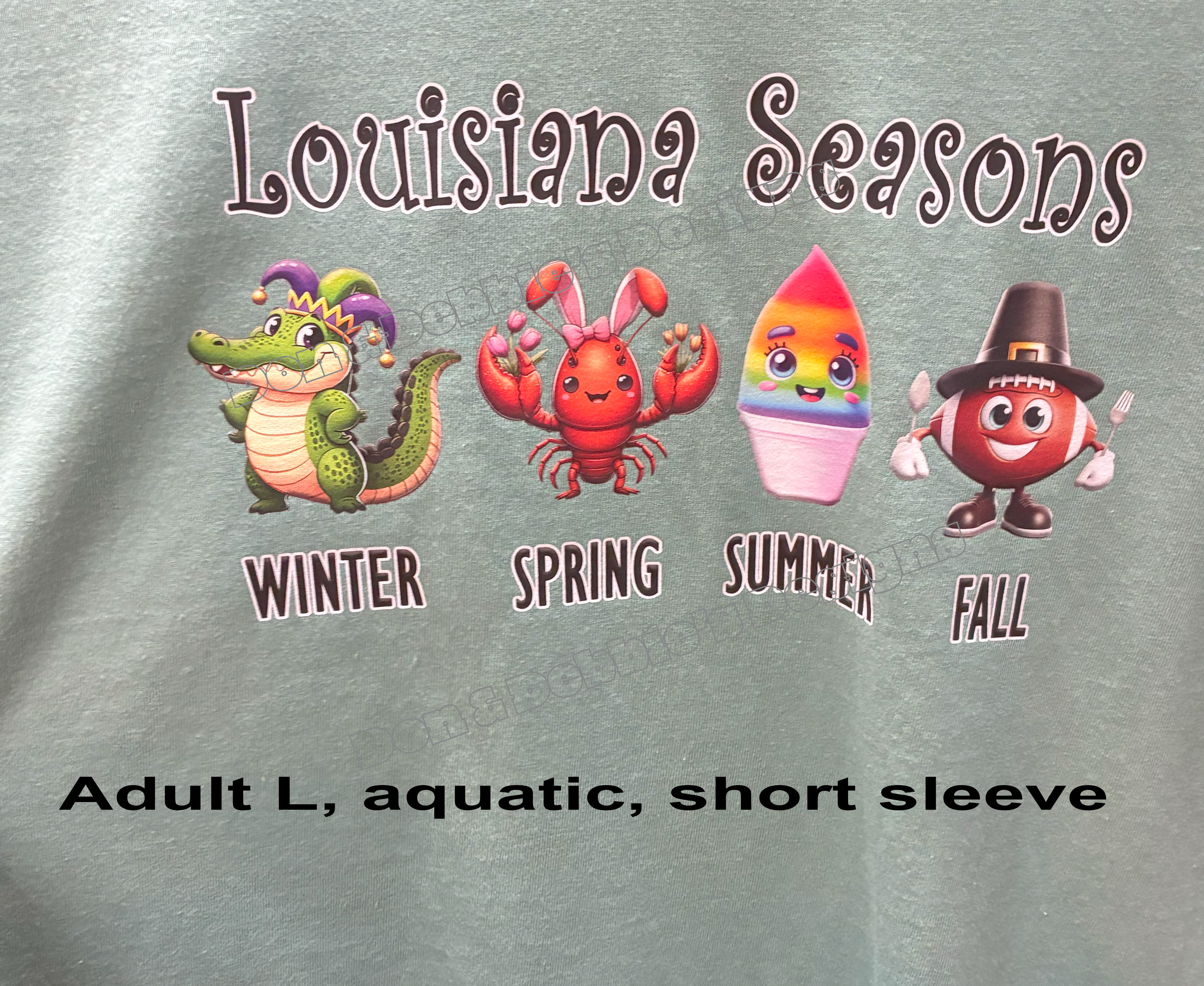 💚 Louisiana Seasons – Unisex Gildan T-Shirt (Aquatic) 💚