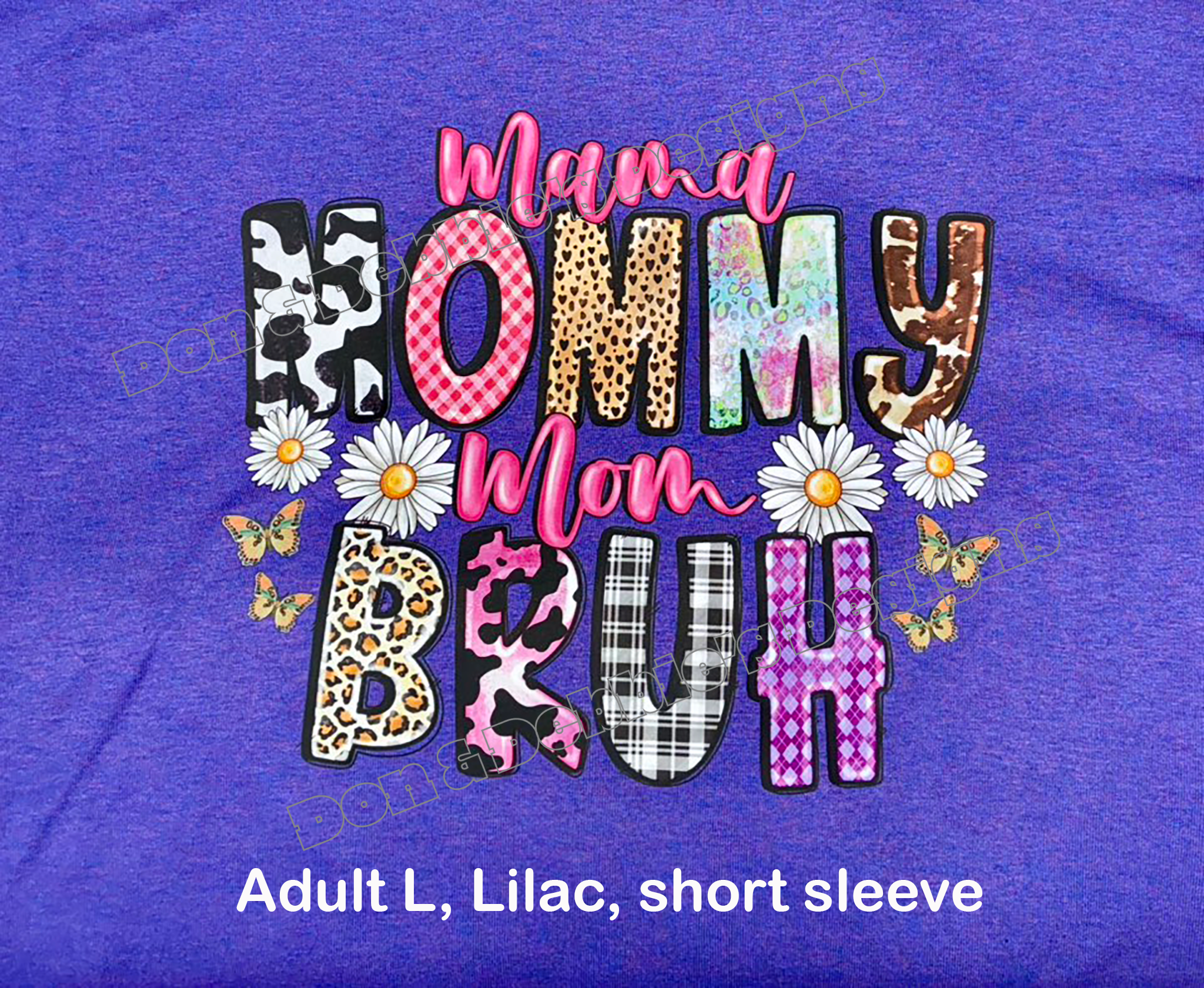 🌼 MAMA MOMMY MOM BRUH Tee – Unisex Short Sleeve (Lilac, L) 💜