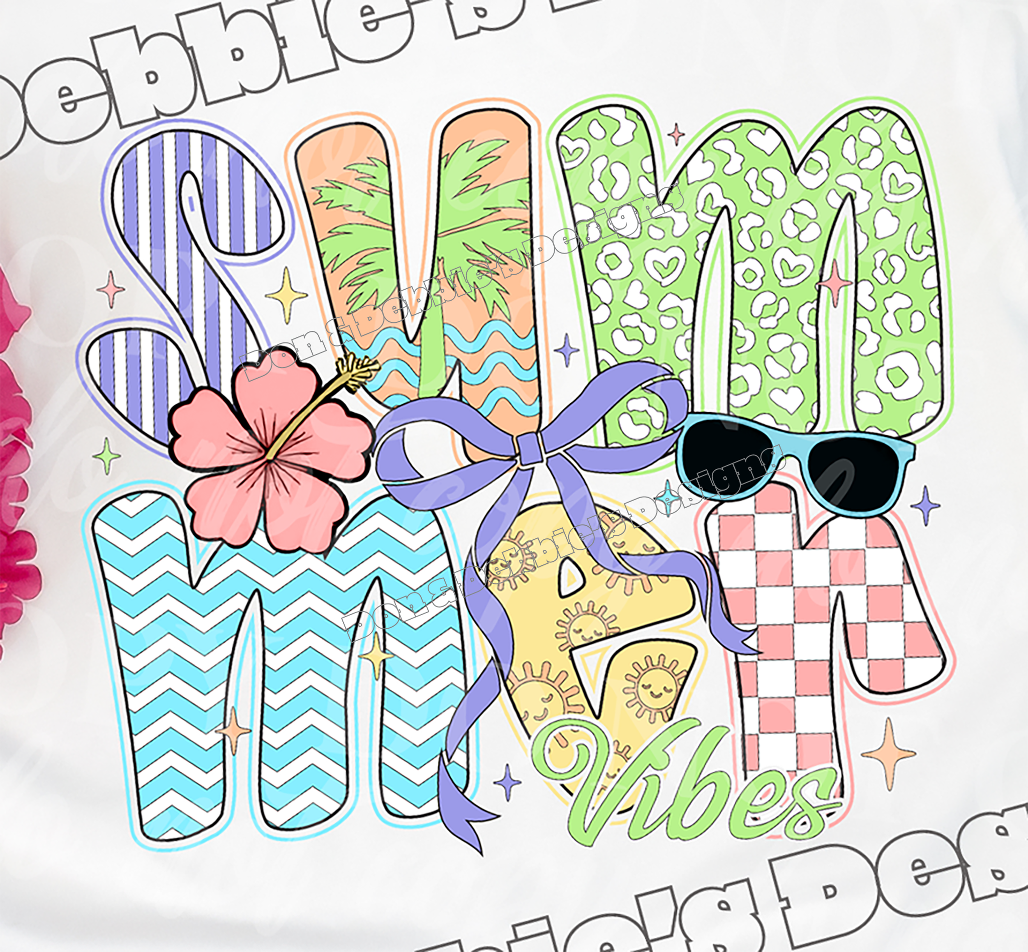 🌴 Summer Vibes Pastel Graphic Tshirt 🌞