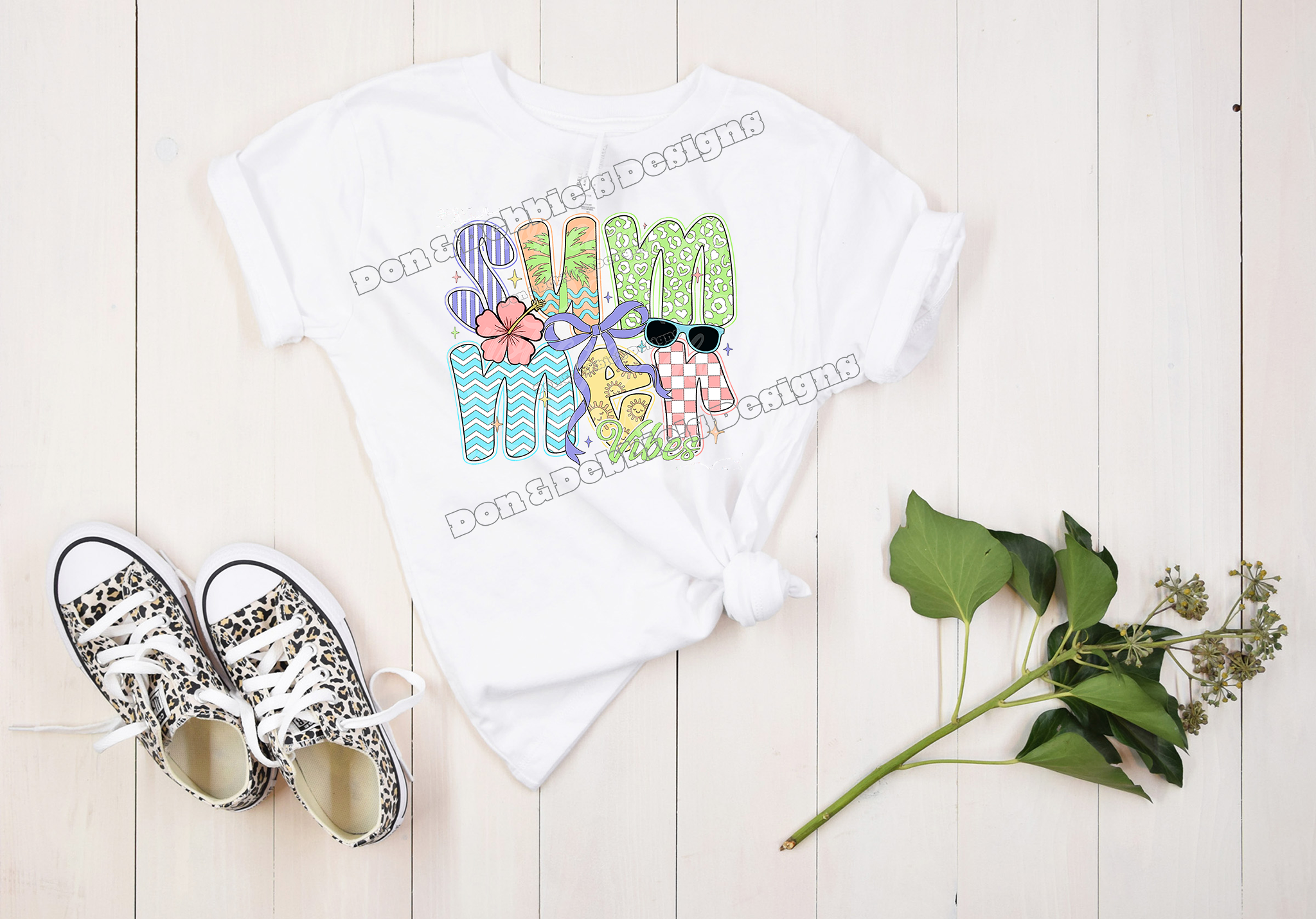 🌴 Summer Vibes Pastel Graphic Tshirt 🌞