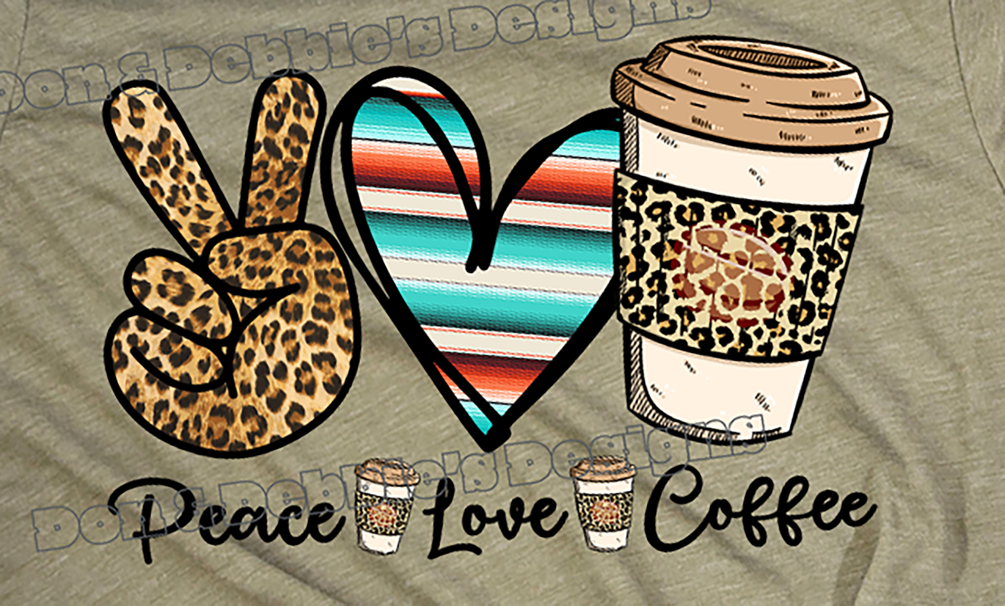 ☕ Peace Love Coffee Tee✌️❤️