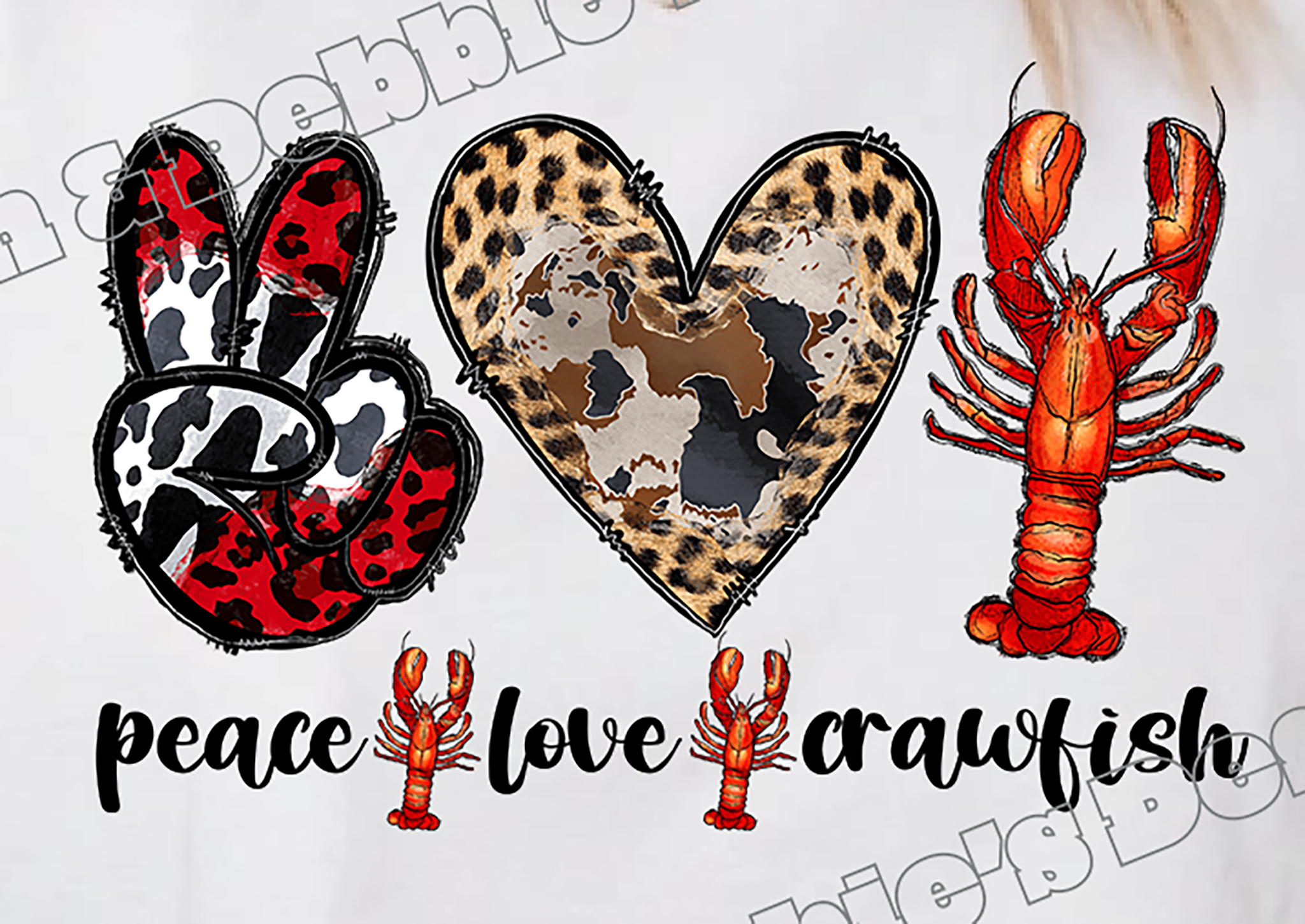 🦞 Peace Love Crawfish Tee 🦞