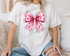 🎀 Pink Ribbon Bow Breast Cancer Awareness T-Shirt 💗