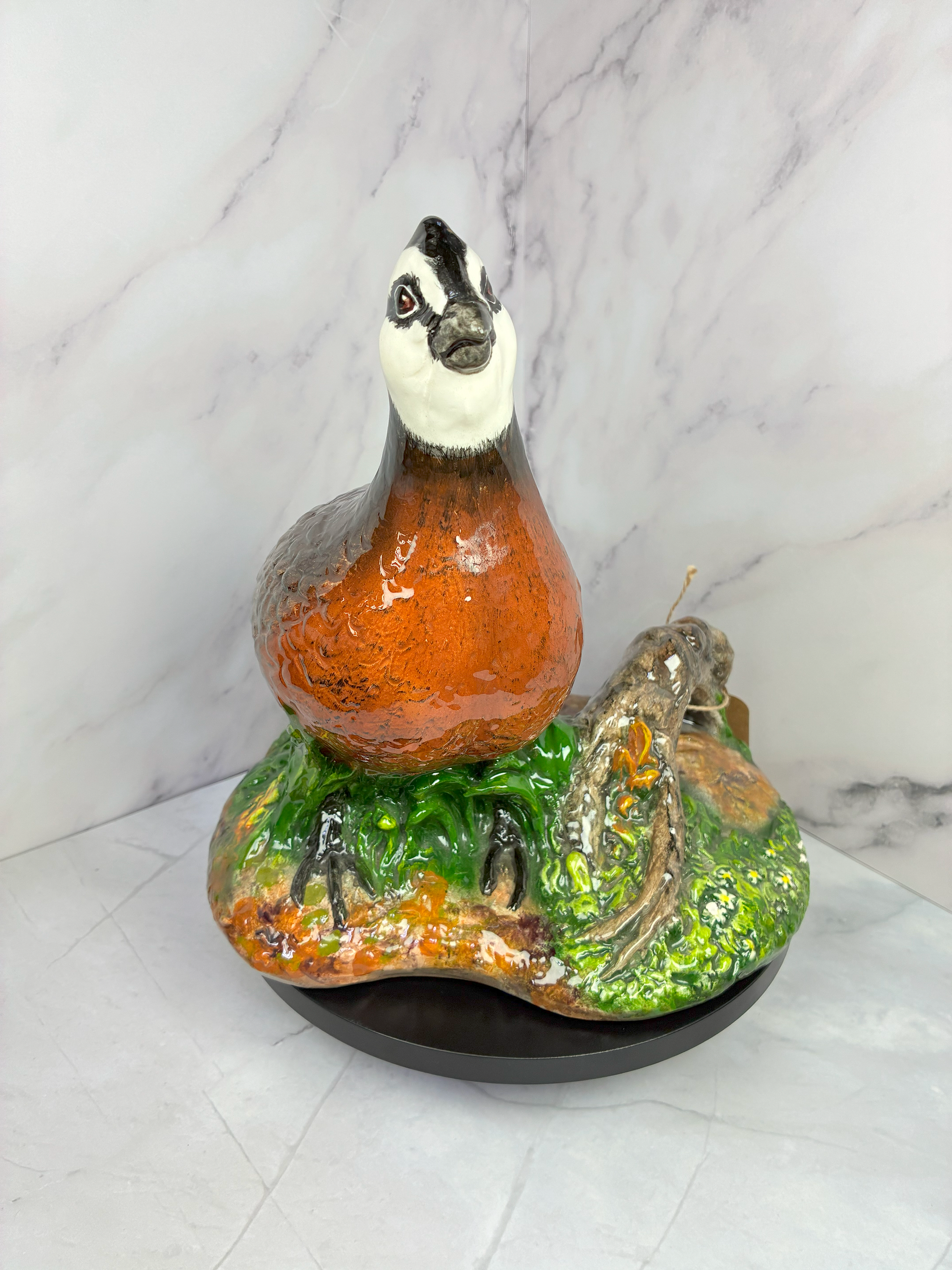 🐦 Vintage Ceramic Quail Figurine – Hand-Painted Wildlife Decor 🐦