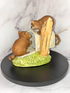 🦝 Vintage Homco Raccoons on Mailbox Figurine – 1987