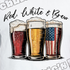 🍻 Red, White & Brew T-Shirt – DTF Design