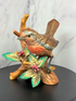 Vintage Eur "Robin" Bird Figurine – Hand Painted Ceramic, Made in Japan, 1970s
