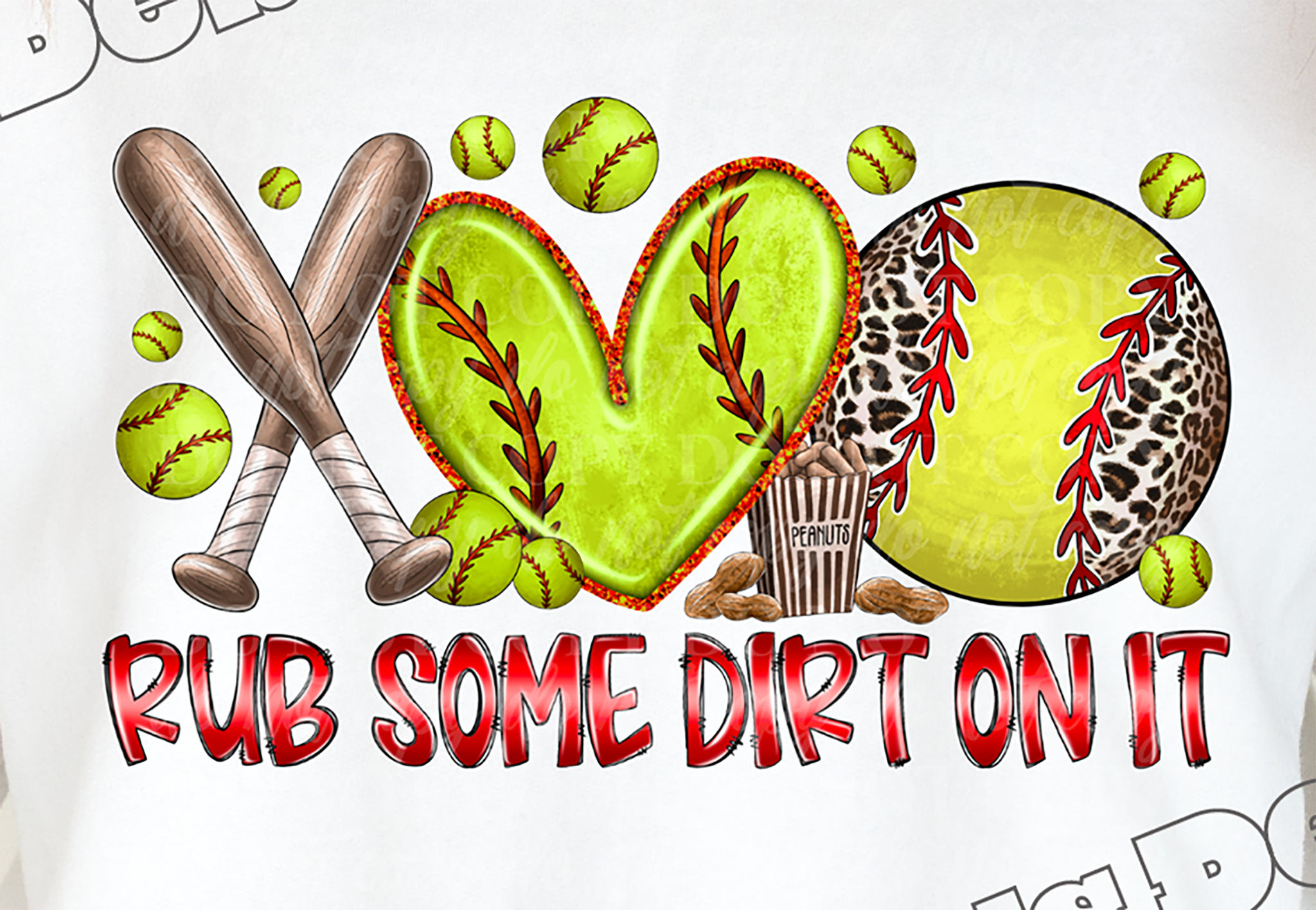 🥎 “Rub Some Dirt On It” Softball Tee 💚🩶