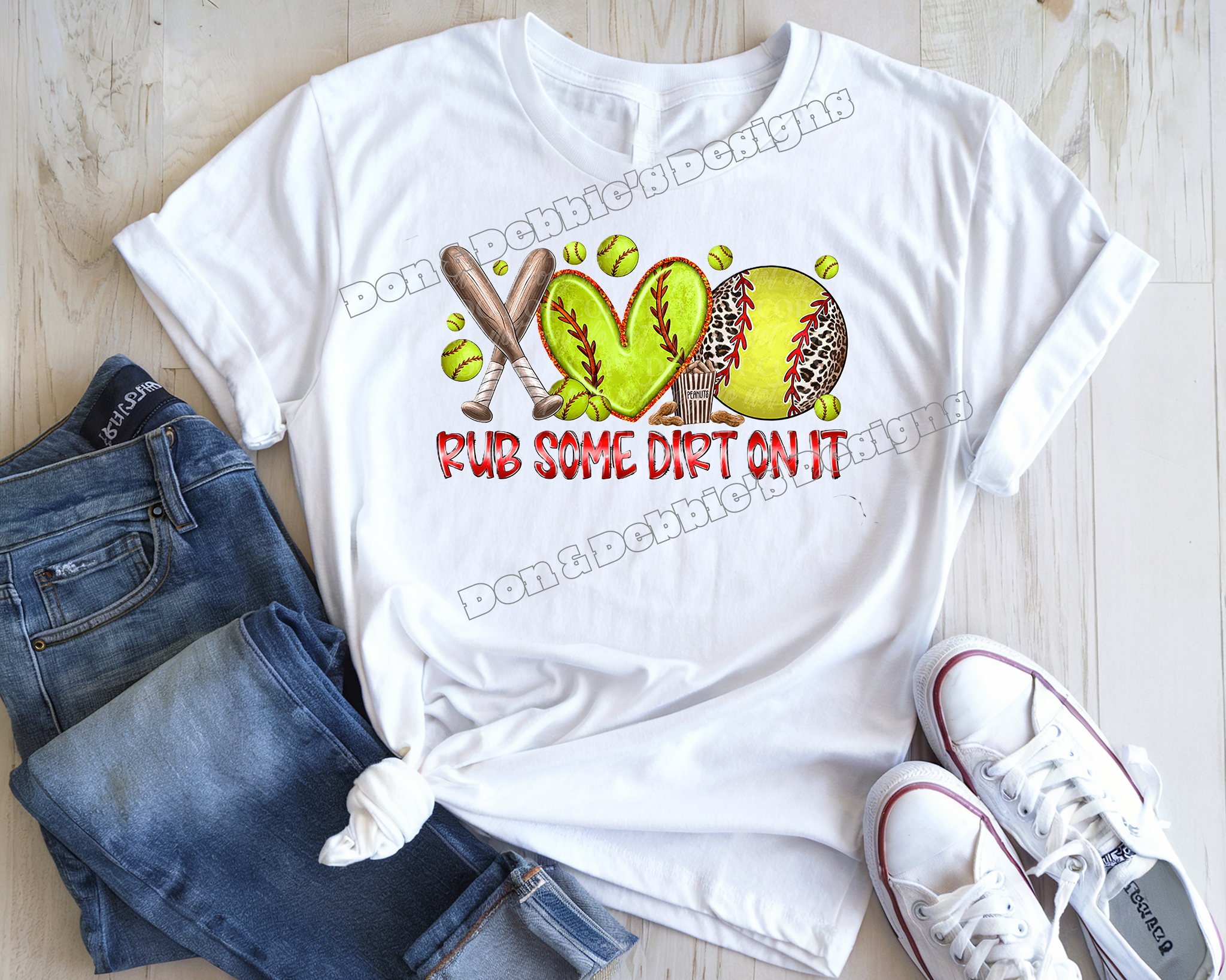 🥎 “Rub Some Dirt On It” Softball Tee 💚🩶