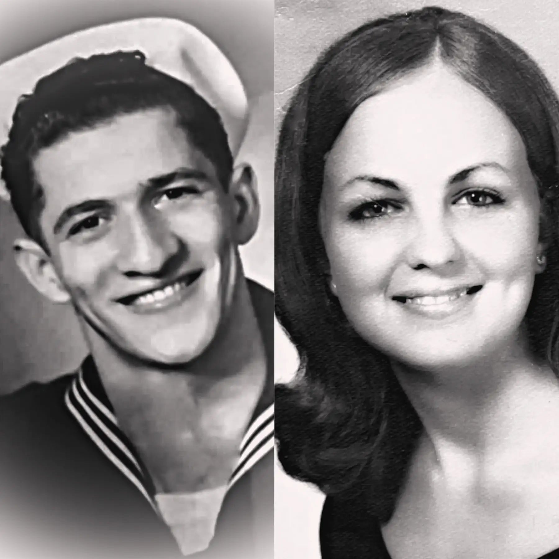 Sailor hat with white fabric and black trim, classic navy style.