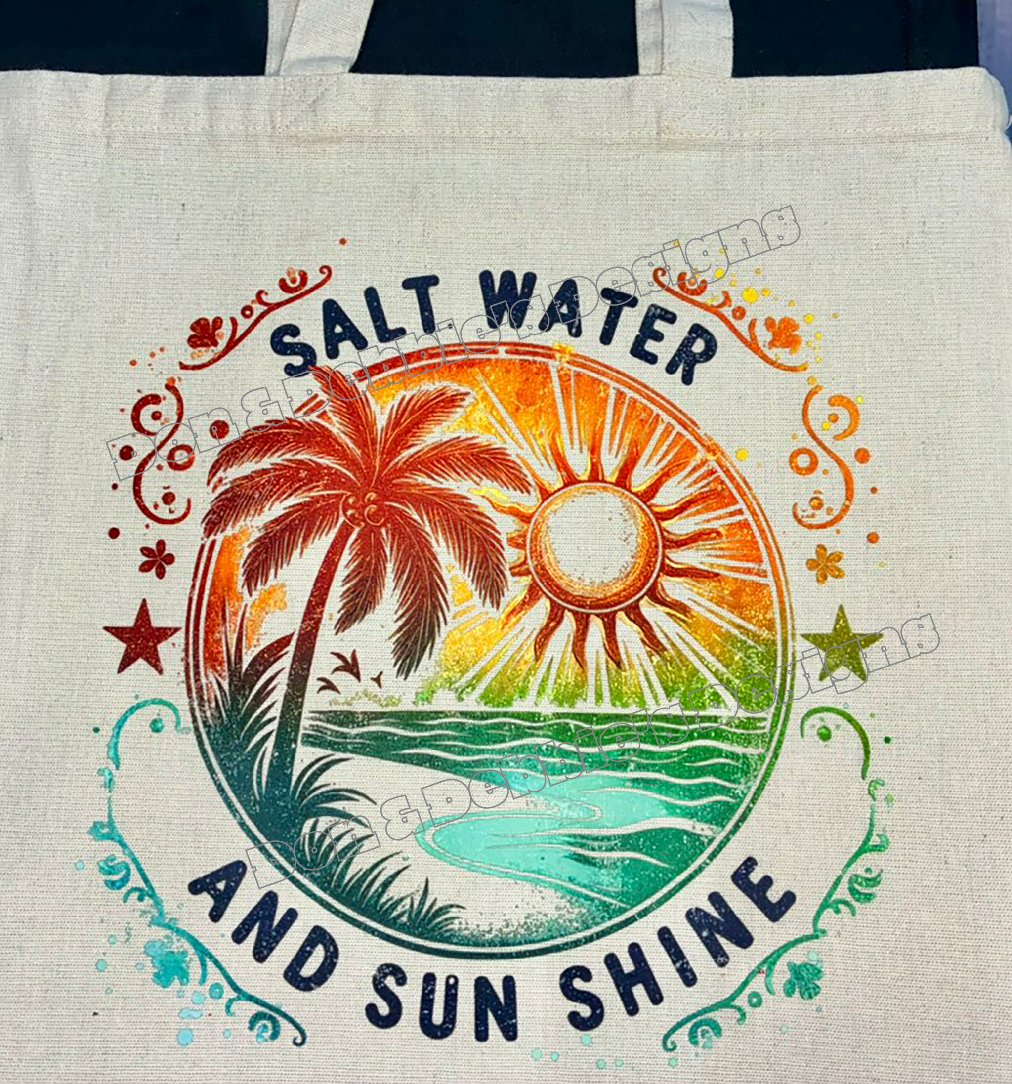 Salt Water and Sunshine Canvas Tote Bag