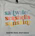 🌊 Saltwater, Seashells & Sunshine Tee – Adult M (Sand) ☀️🐚