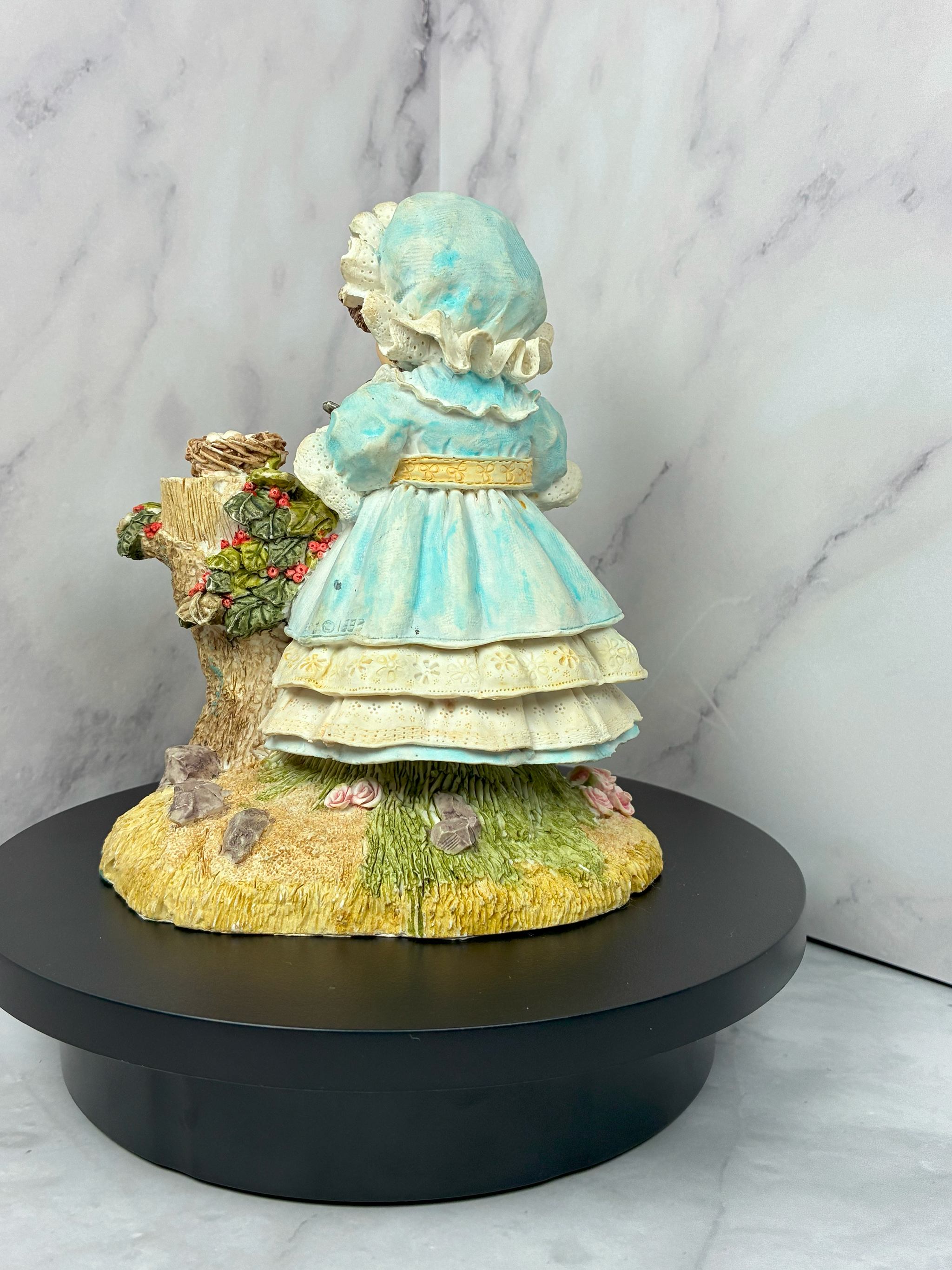 🌸 Vintage 1993 Girl with Birds Figurine by E.M. 🌸