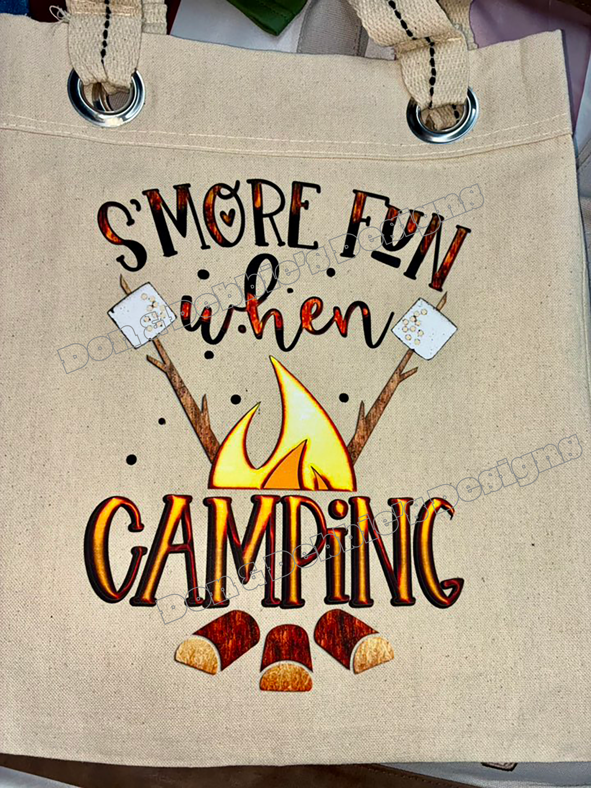 S’more Fun When Camping Canvas Tote Bag