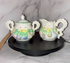🍓 Vintage Fruit & Floral Sugar and Creamer Set – Hand-Painted Porcelain