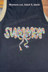 🌸 “SUMMER” Floral Bow Tank Top – Women's Cut, Adult Small (Black) ☀️